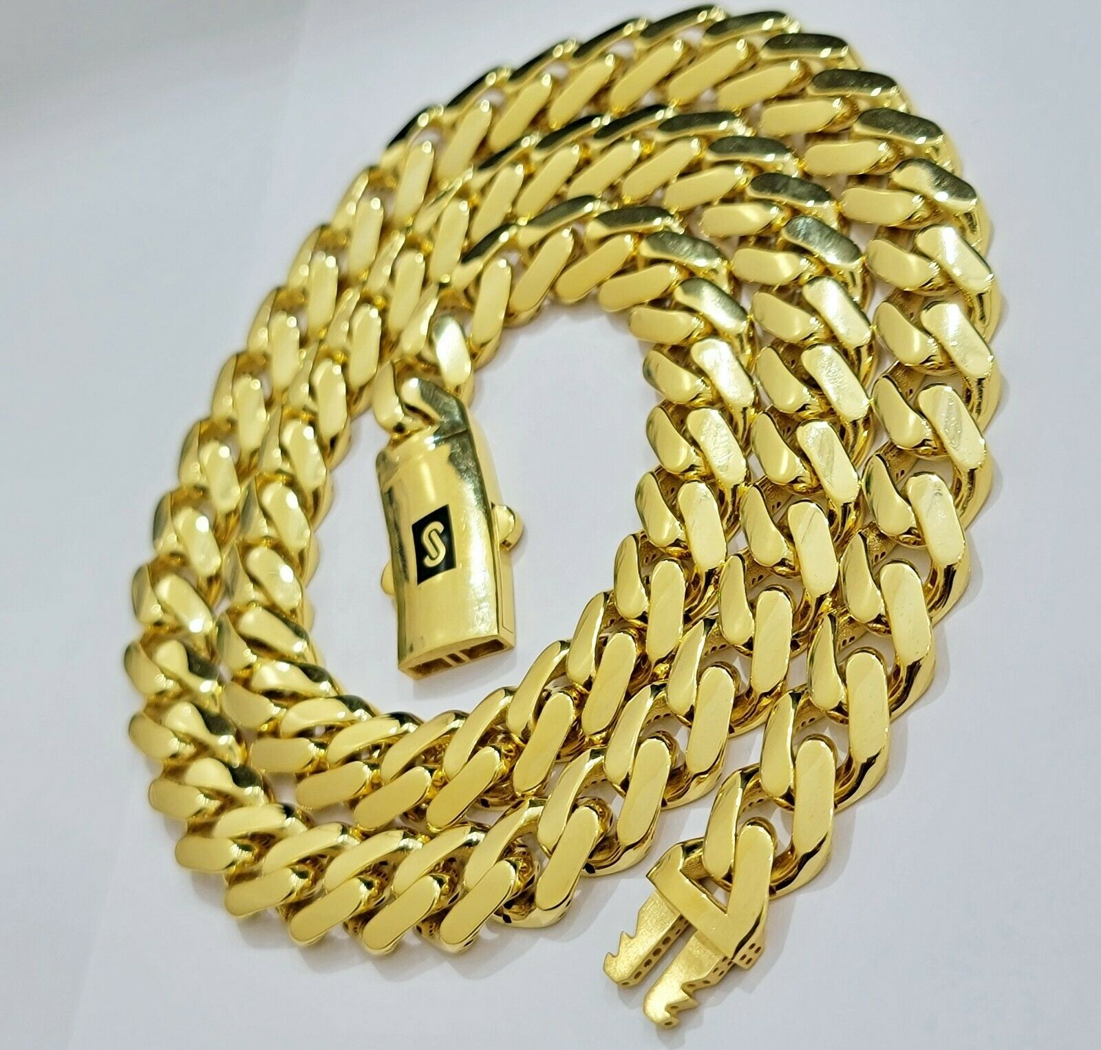 Real 10k Gold 11mm Chain 26" Bracelet 8" SET Cuban Royal Link Necklace MEN'S - GoldenlinQ