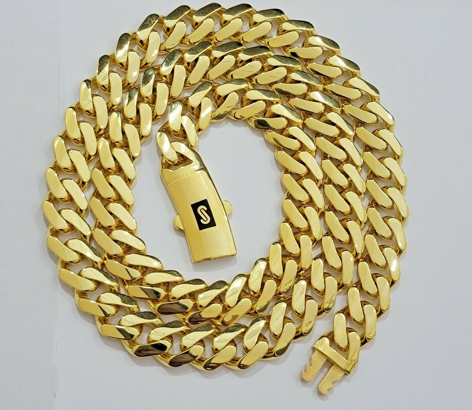 Real 10k Gold 11mm Chain 26" Bracelet 8" SET Cuban Royal Link Necklace MEN'S - GoldenlinQ