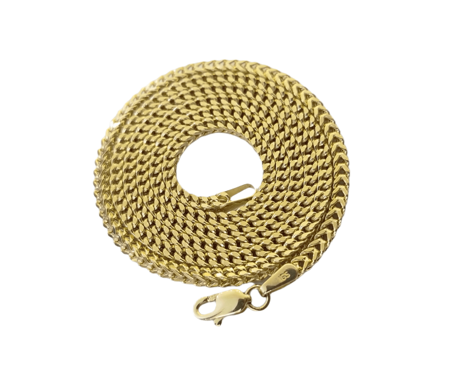 Real 10k Gold Ankh Cross Egyptian Symbol Pendent 2mm Franco Chain 18" - 26" Inch - GoldenlinQ