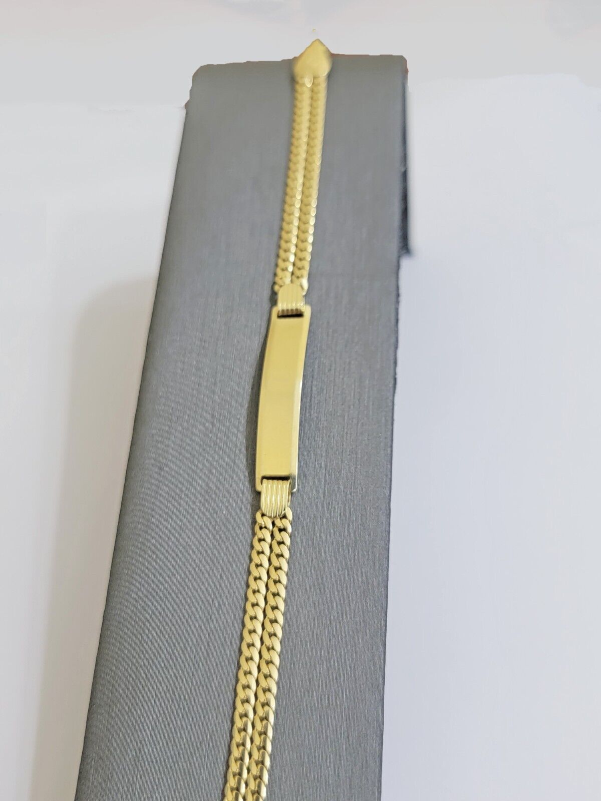 REAL 10k Gold Baby Bracelet ID Miami Cuban Link 5mm 6 Inch Kids SOLID , STRONG - GoldenlinQ