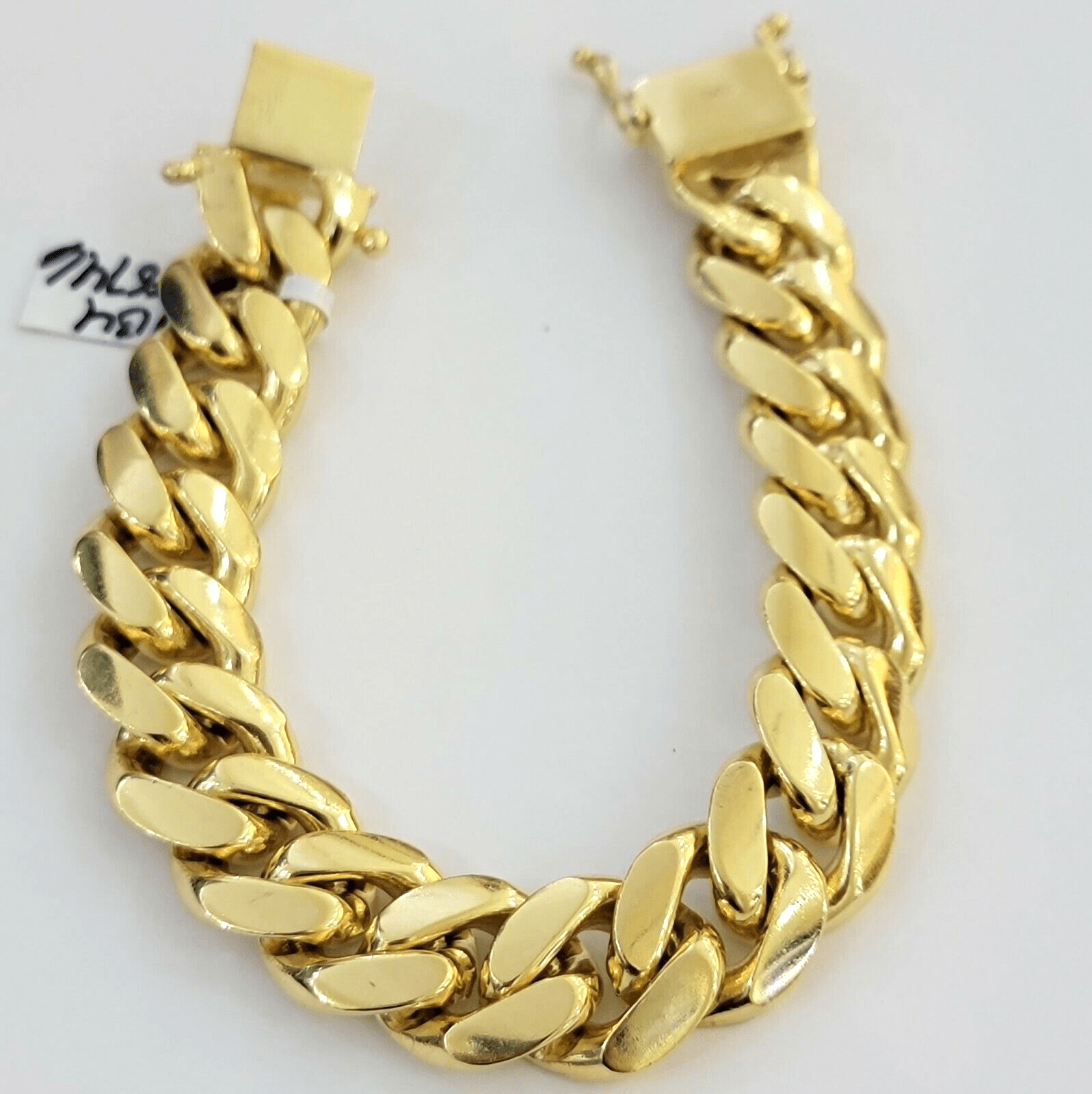 Real 10k Gold Bracelet 16mm 8 Inch Mens Miami Cuban Link STRONG SOLID THICK 10KT - GoldenlinQ