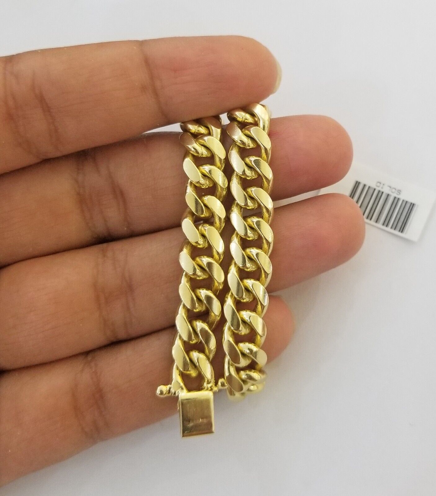 Real 10k Gold Bracelet 8mm Miami Cuban Link 8" Box Lock 10kt Yellow Gold - GoldenlinQ