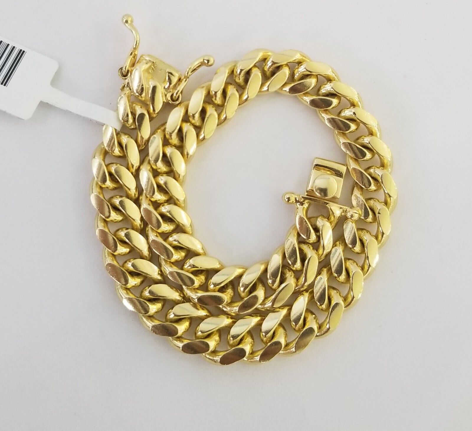 Real 10k Gold Bracelet 8mm Miami Cuban Link 8" Box Lock 10kt Yellow Gold - GoldenlinQ