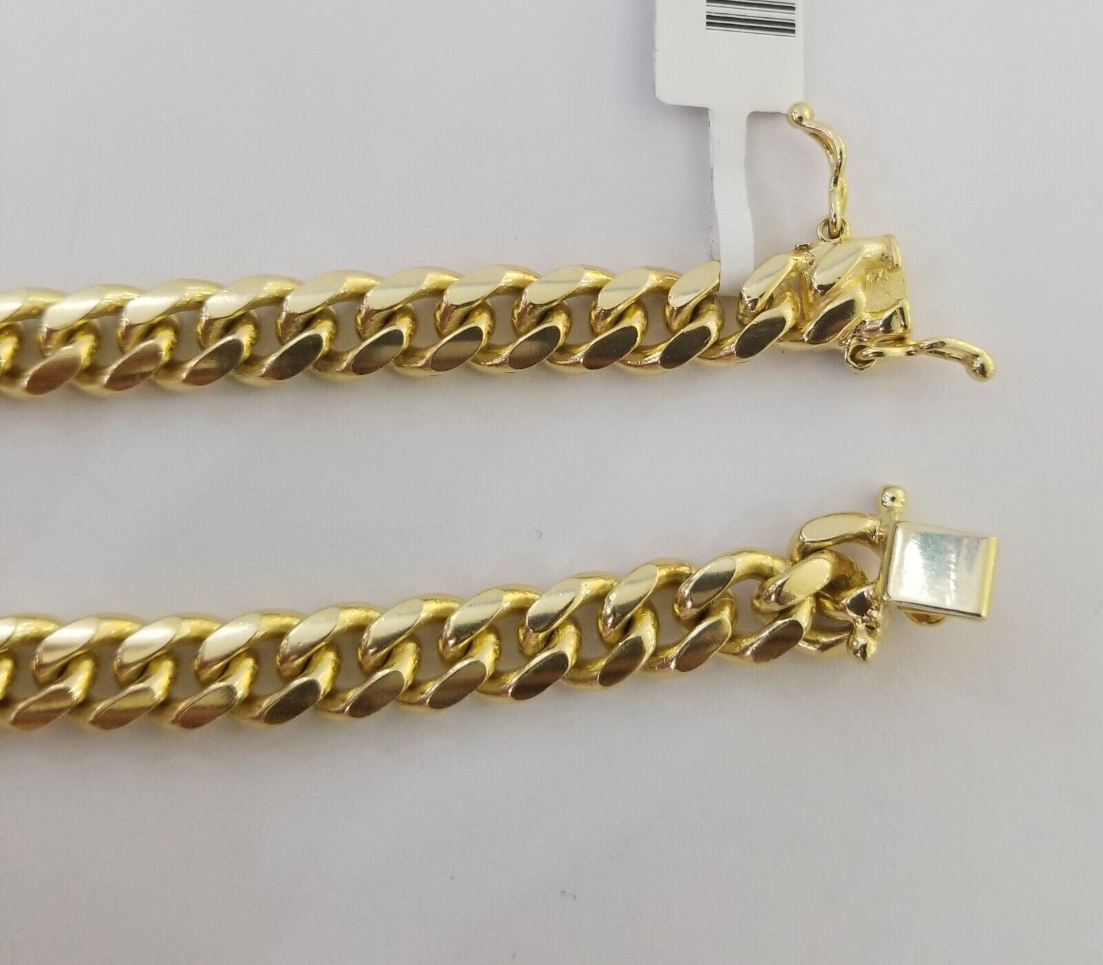 Real 10k Gold Bracelet 8mm Miami Cuban Link 8" Box Lock 10kt Yellow Gold - GoldenlinQ
