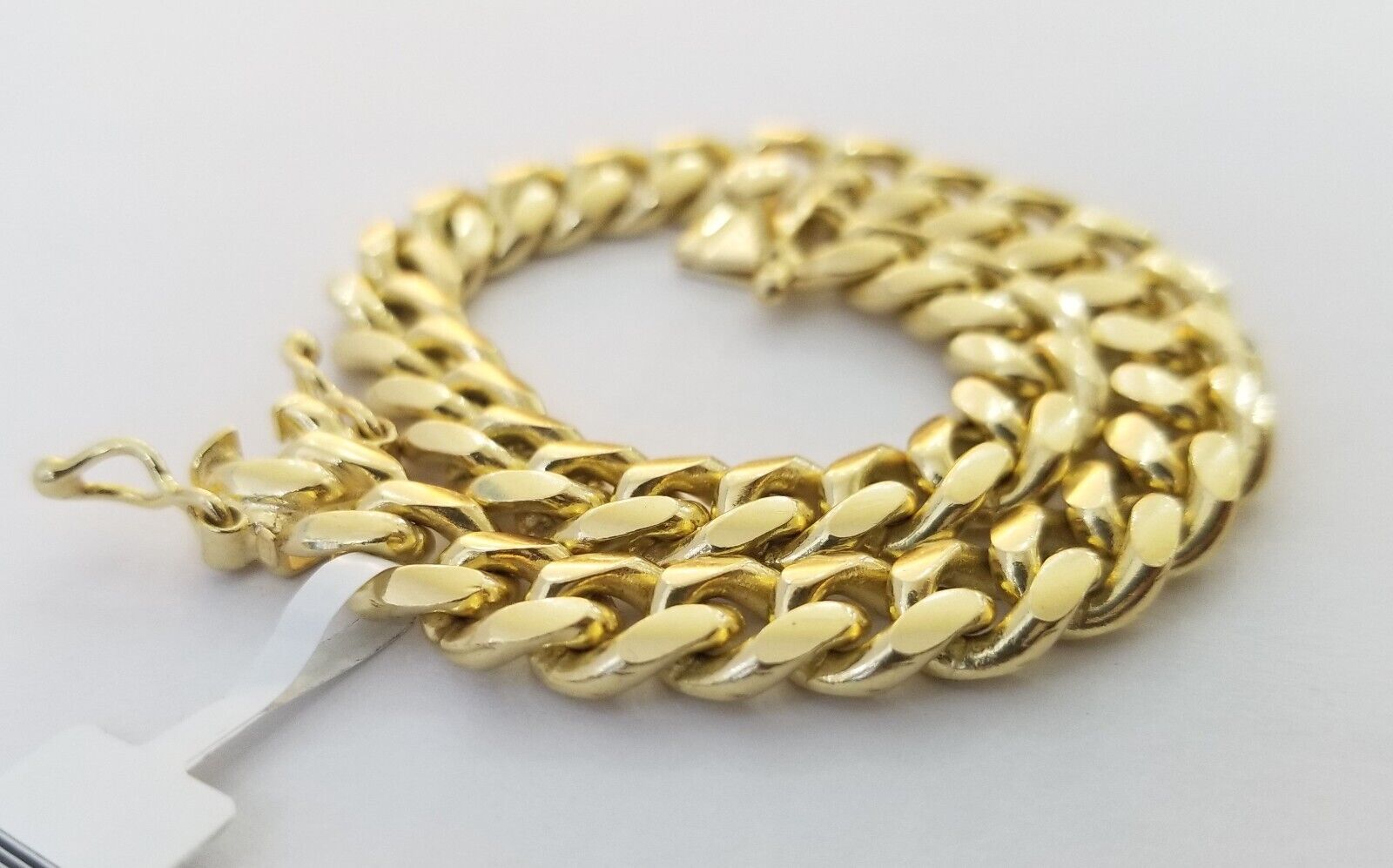 Real 10k Gold Bracelet 8mm Miami Cuban Link 8" Box Lock 10kt Yellow Gold - GoldenlinQ
