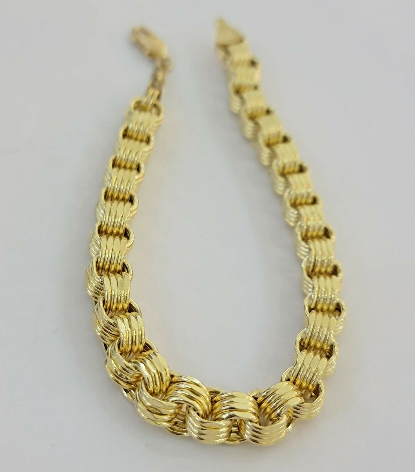 REAL 10k Gold Bracelet Byzantine Box 9" 6mm 10 kt Yellow Gold Men's Genuine 10kt - GoldenlinQ