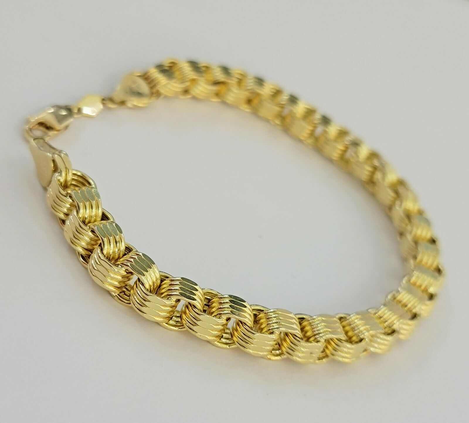 REAL 10k Gold Bracelet Byzantine Box 9" 6mm 10 kt Yellow Gold Men's Genuine 10kt - GoldenlinQ