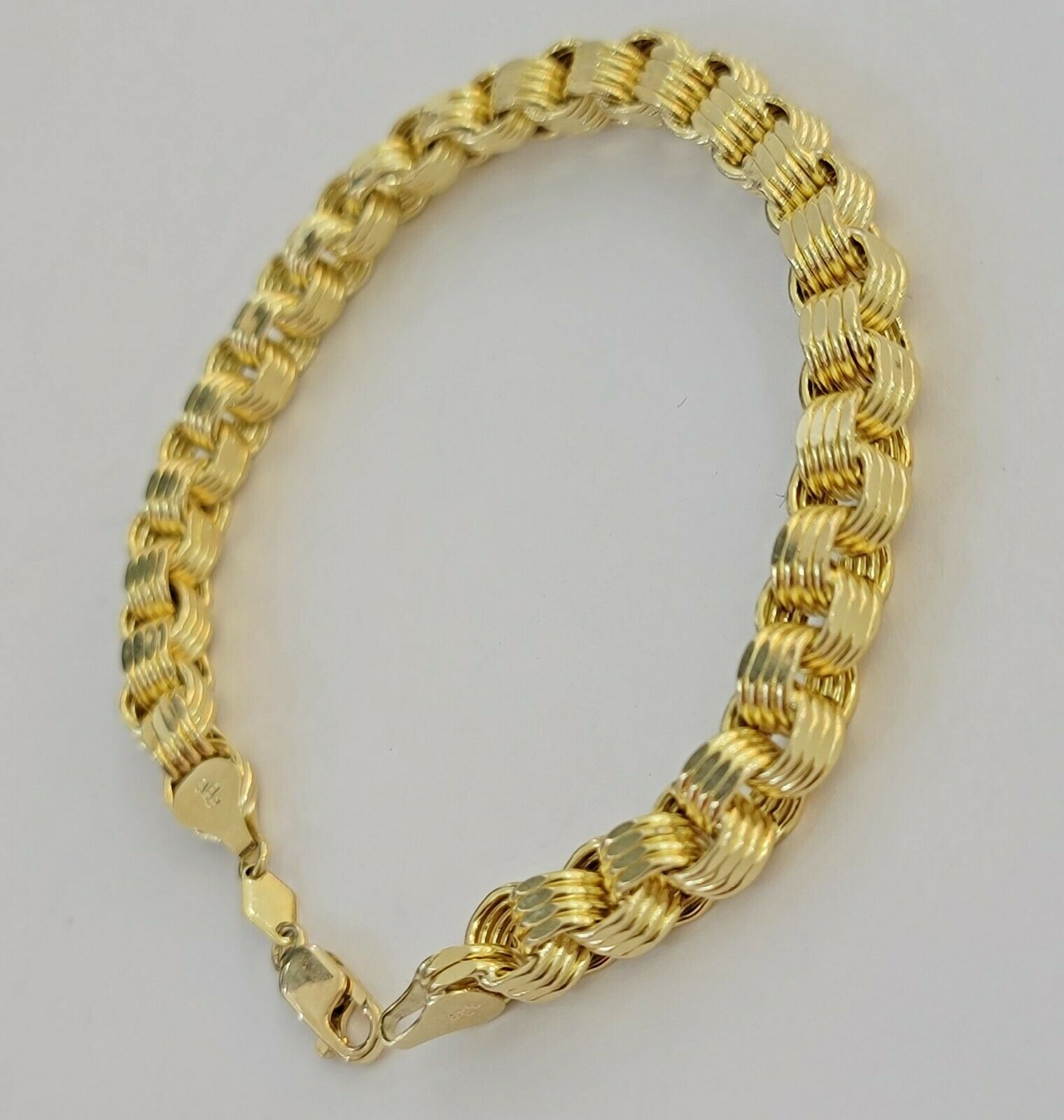 REAL 10k Gold Bracelet Byzantine Box 9" 6mm 10 kt Yellow Gold Men's Genuine 10kt - GoldenlinQ