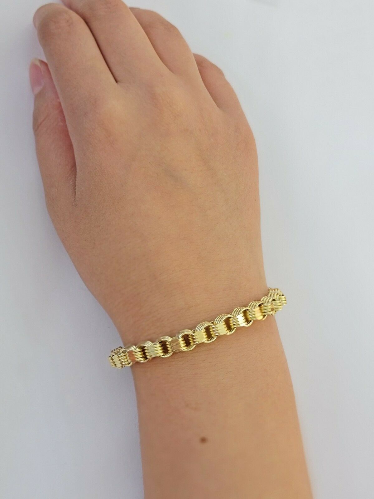 REAL 10k Gold Bracelet Byzantine Box 9" 6mm 10 kt Yellow Gold Men's Genuine 10kt - GoldenlinQ