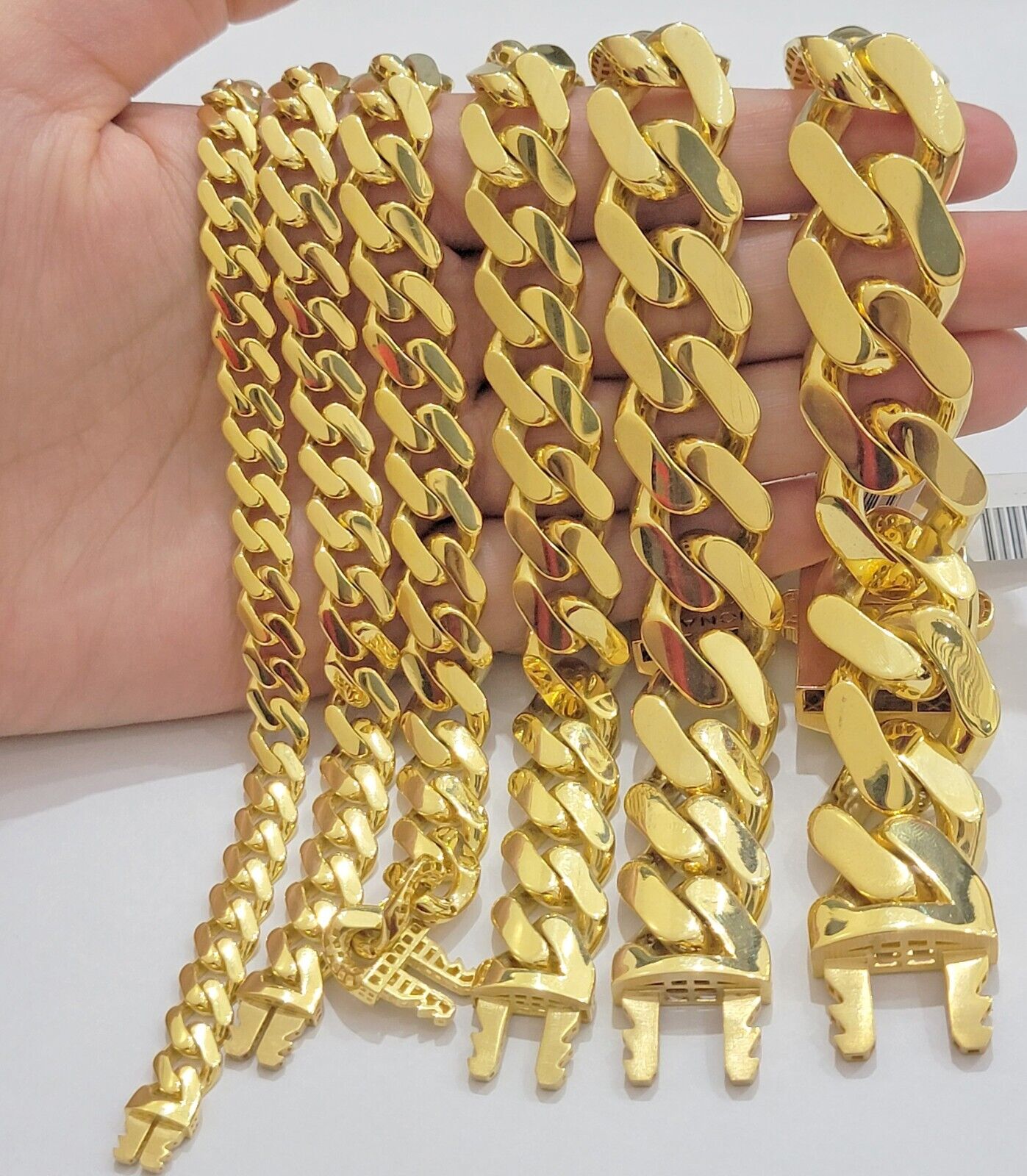 Real 10k Gold Bracelet Royal Cuban Link Monaco 8mm - 20mm 8 - 9" 10kt Yellow Gold - GoldenlinQ