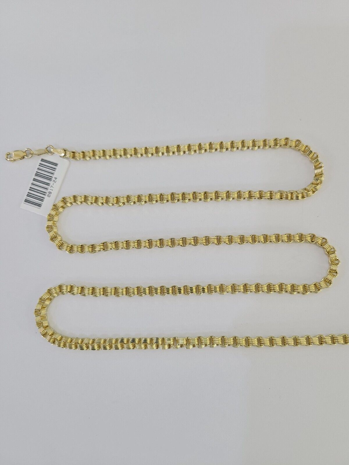 REAL 10k Gold Byzantine Chain Necklace Lobster Clasp 3mm 20" 22" 24" 26" 28" 30" - GoldenlinQ