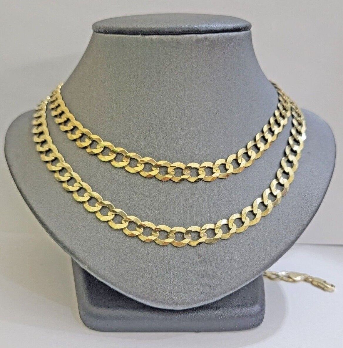 Real 10k Gold Chain Cuban Curb Link 9mm 18 in - 30 Inch Mens Solid 10kt Yellow - GoldenlinQ