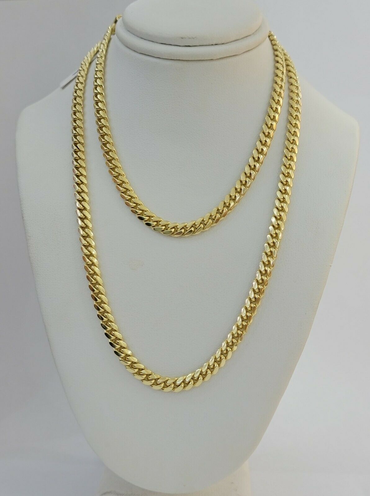 Real 10k Gold Chain Miami Cuban Link 5MM Necklace 18" - 24" SOLID 10kt Men Women - GoldenlinQ