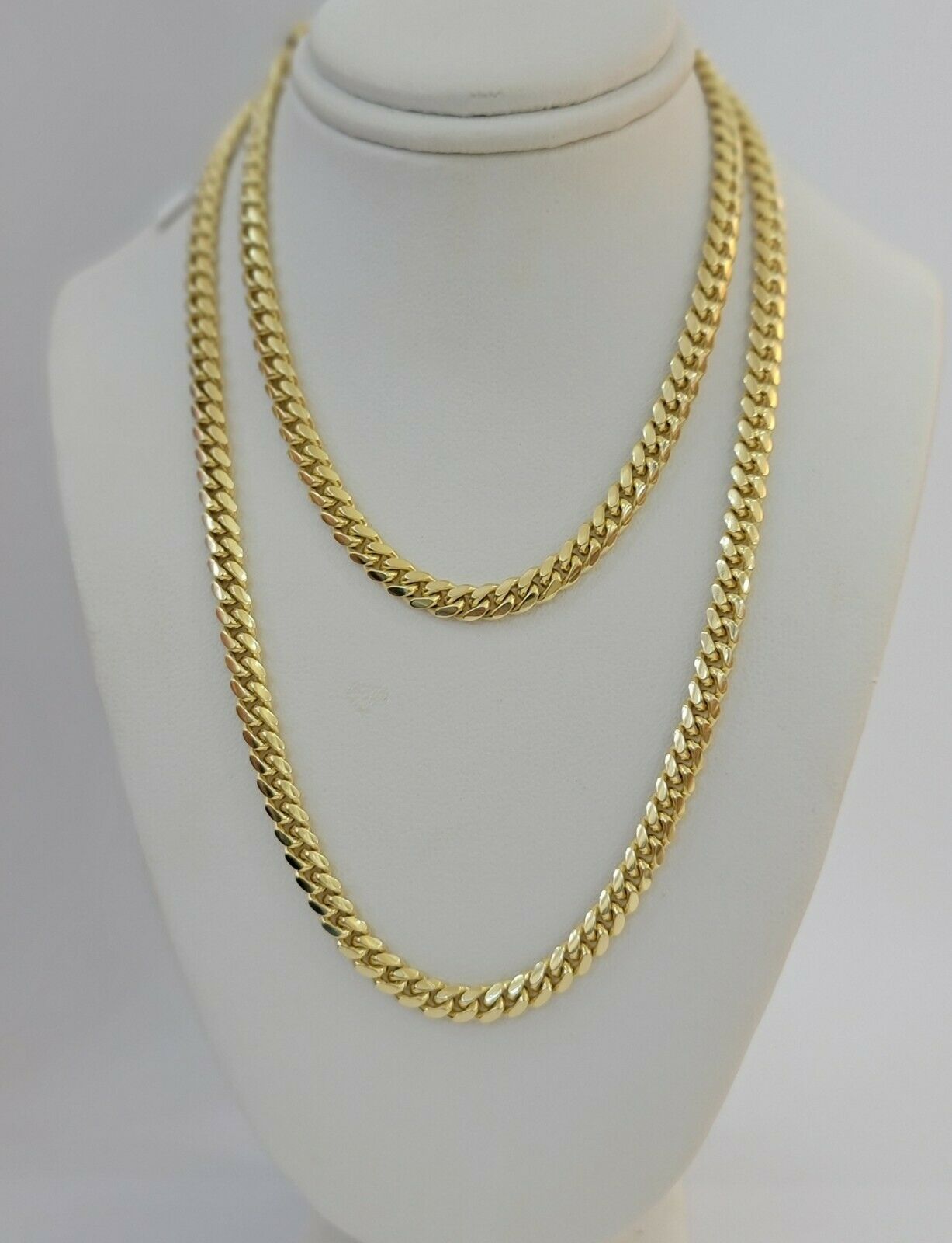 Real 10k Gold Chain Miami Cuban Link 5MM Necklace 18" - 24" SOLID 10kt Men Women - GoldenlinQ