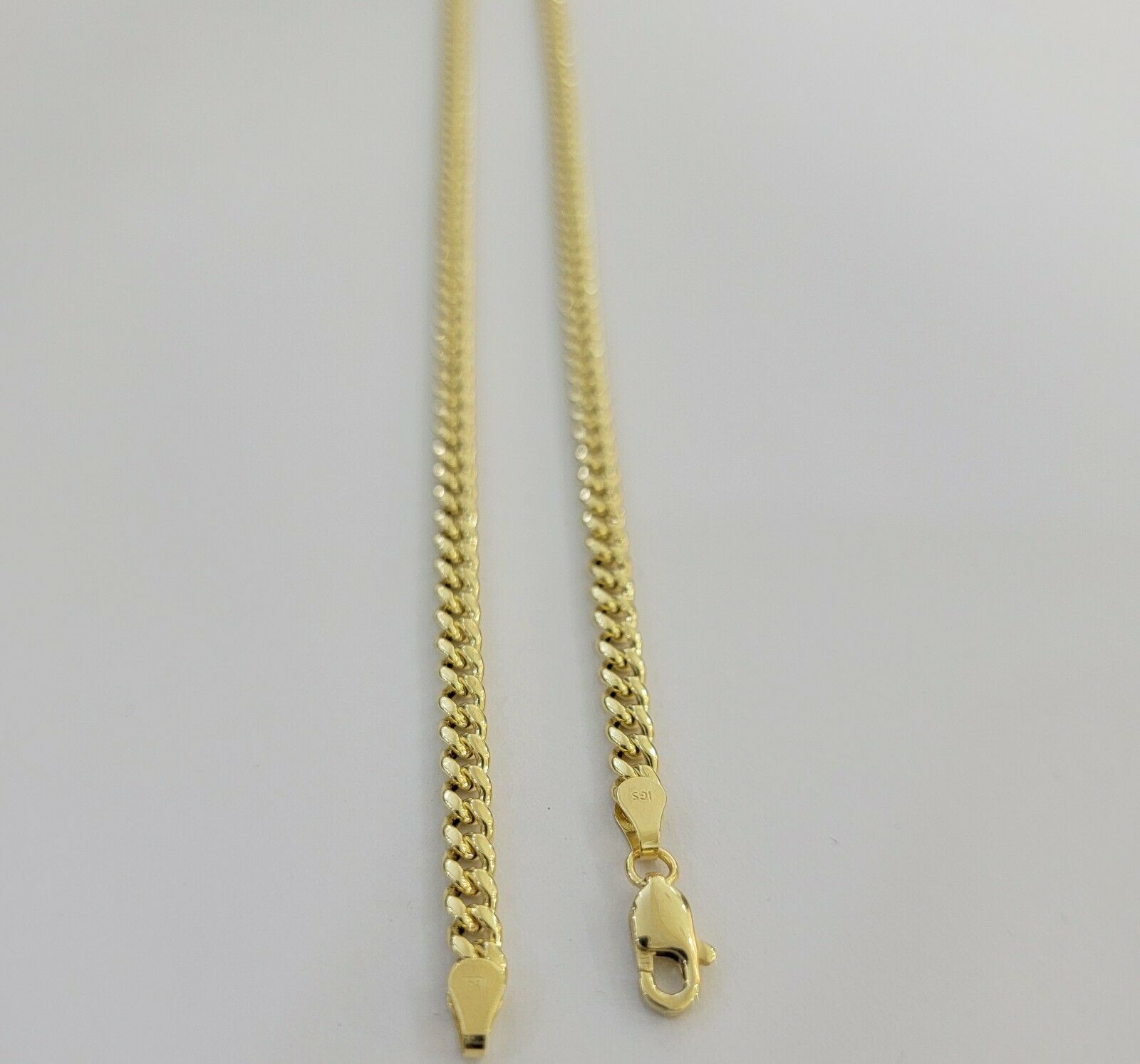 Real 10k Gold Chain Miami Cuban Link Necklace 18" 20" 22" 24" 26" 3.5mm 10kt Oro - GoldenlinQ