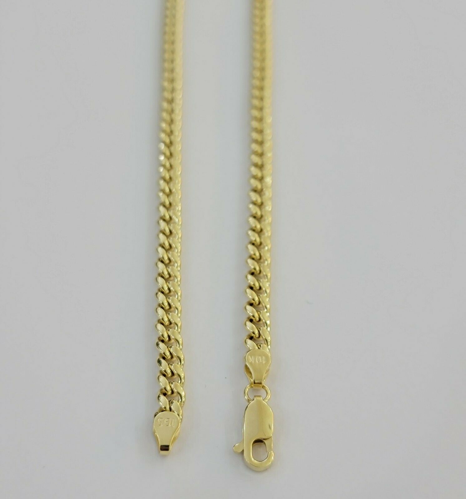 Real 10k Gold Chain Miami Cuban Link Necklace 18" 20" 22" 24" 26" 4.5mm 10kt Oro - GoldenlinQ