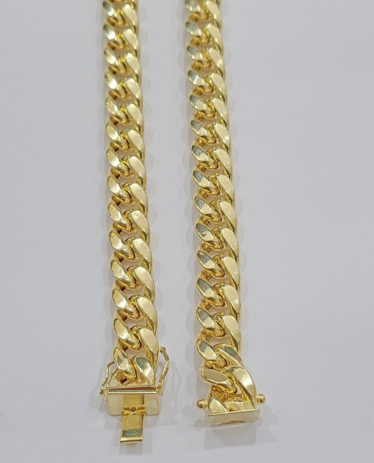 Real 10k Gold Chain Necklace 9mm 28 Inch Miami Cuban Link Strong Men's 10KT Gold - GoldenlinQ
