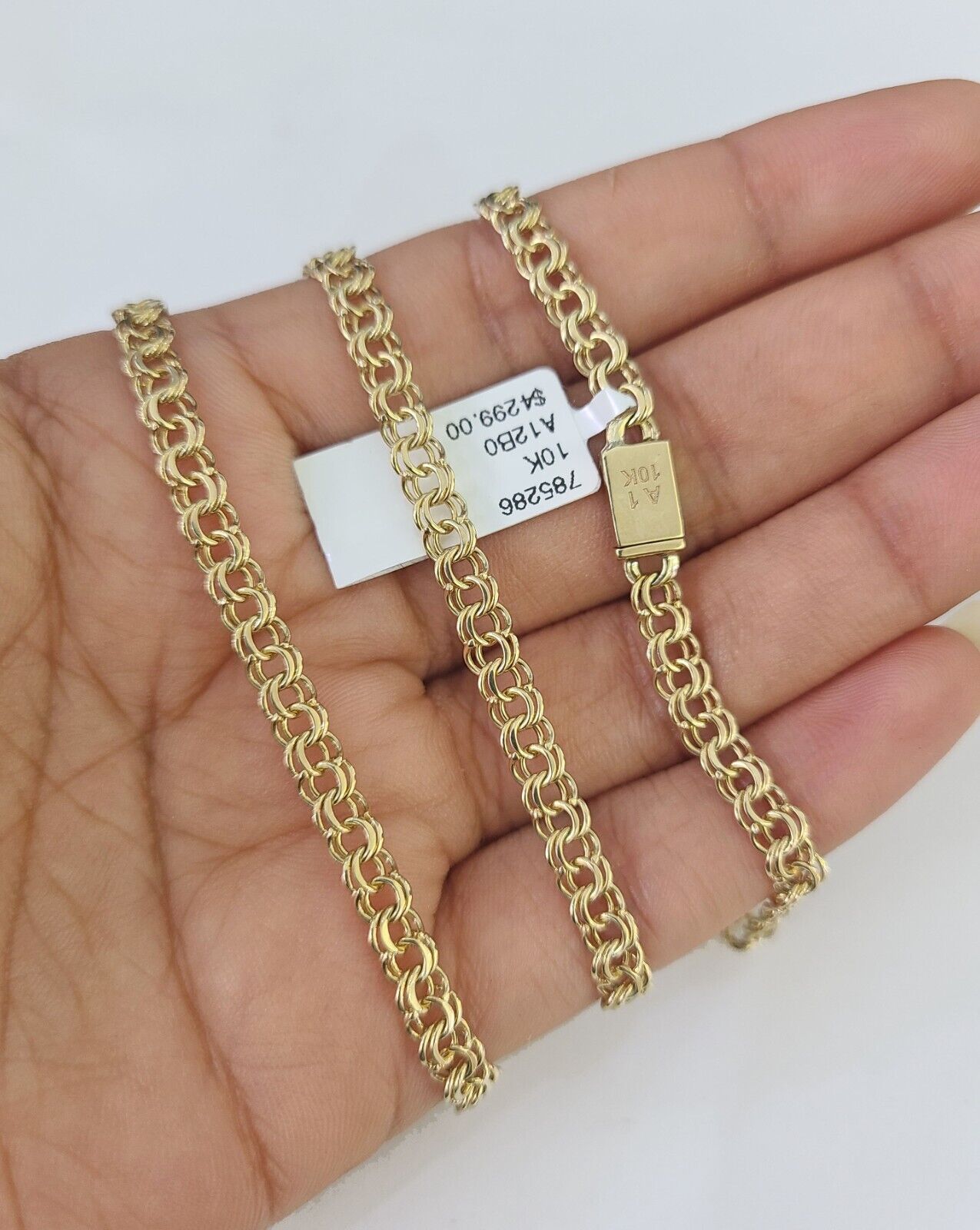 Real 10k Gold Chino ID Chain 4mm 20Inch Yellow Necklace Real Gold - GoldenlinQ