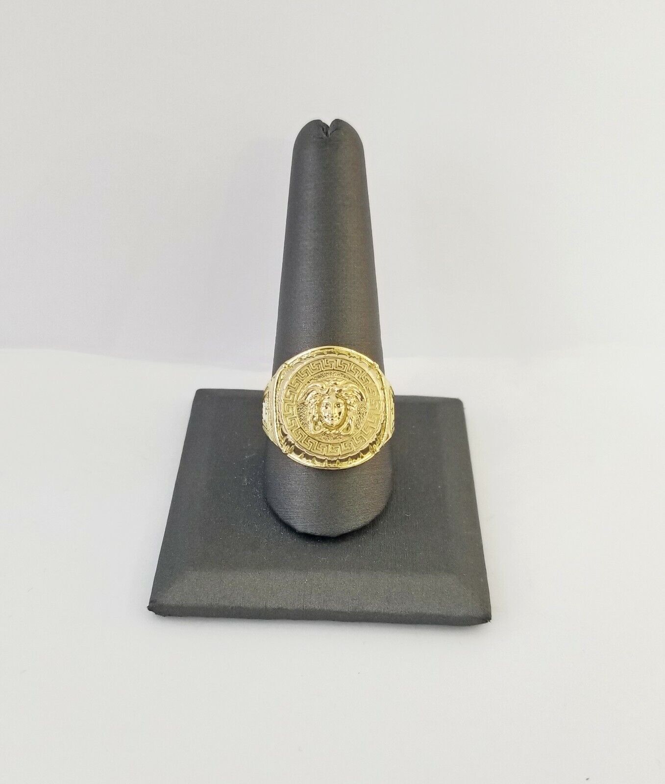 Real 10k gold circular sizable ring ,10kt yellow size 11 Casual Circle Band Men - GoldenlinQ