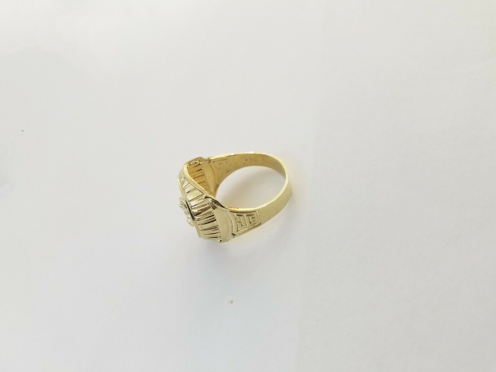 Real 10k gold circular sizable ring ,10kt yellow size 11 Casual Circle Band Men - GoldenlinQ