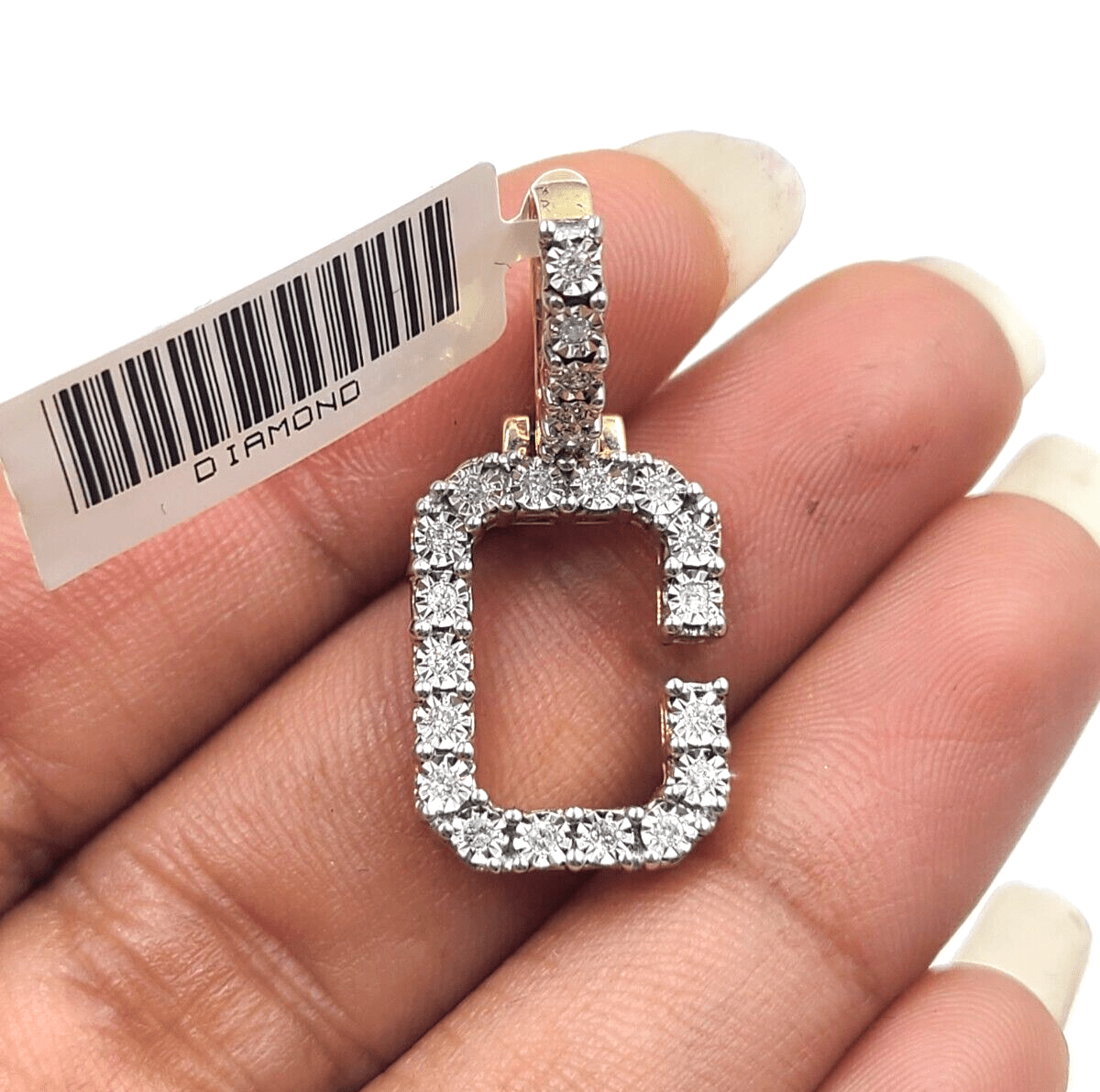 Real 10k Gold & Diamond Letter "C" Initial Alphabet Charm/Pendant 1.25". - GoldenlinQ