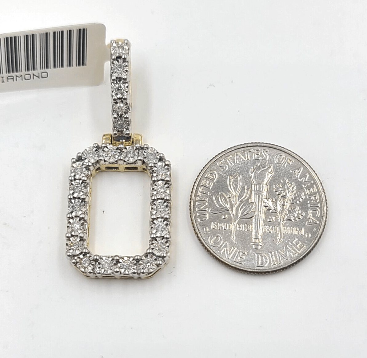Real 10k Gold & Diamond Letter "O" Initial Alphabet Charm/Pendant 1.25". - GoldenlinQ