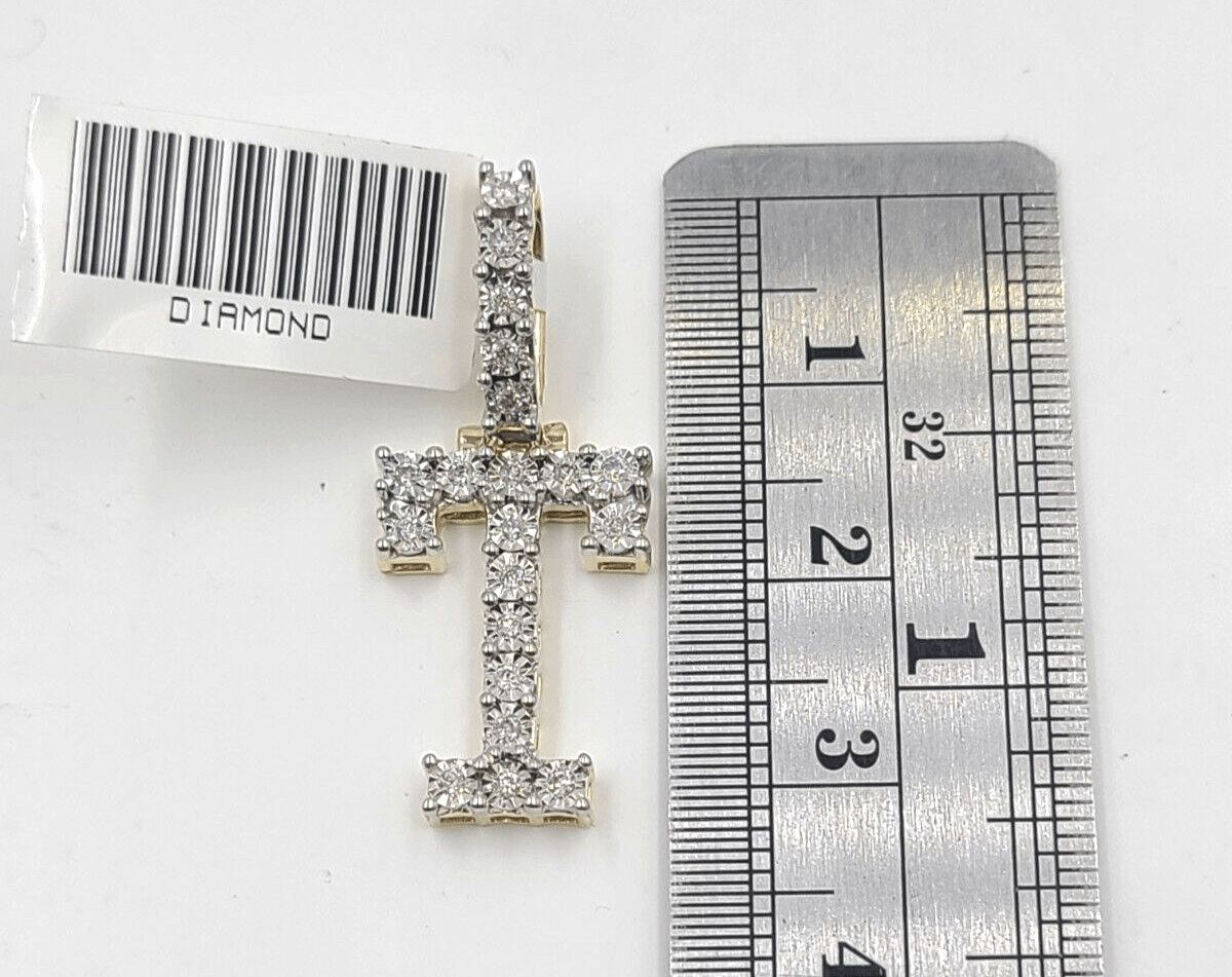 Real 10k Gold & Diamond Letter "T" Initial Alphabet Charm/Pendant 1.25". - GoldenlinQ