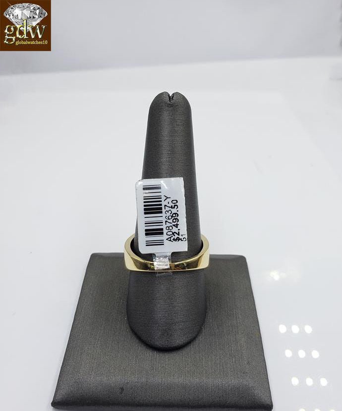 REAL 10k Gold Diamonds mens Ring Caual Or Pinky Wear 1/3CT Diamond Band SIZE 11 - GoldenlinQ