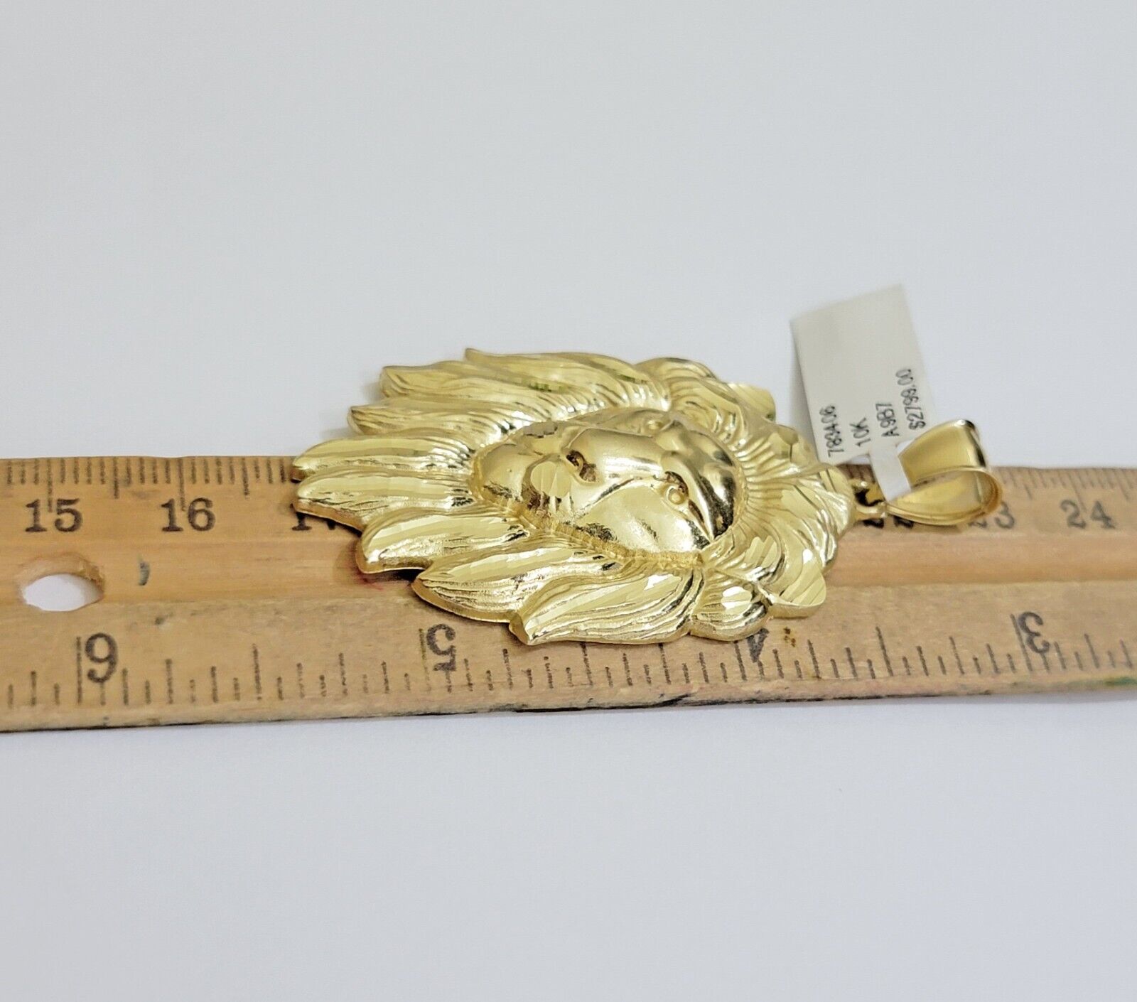 REAL 10k Gold Franco Necklace Charm Lion Head Pendant SET 20 - 26 Inch 3mm Chain - GoldenlinQ