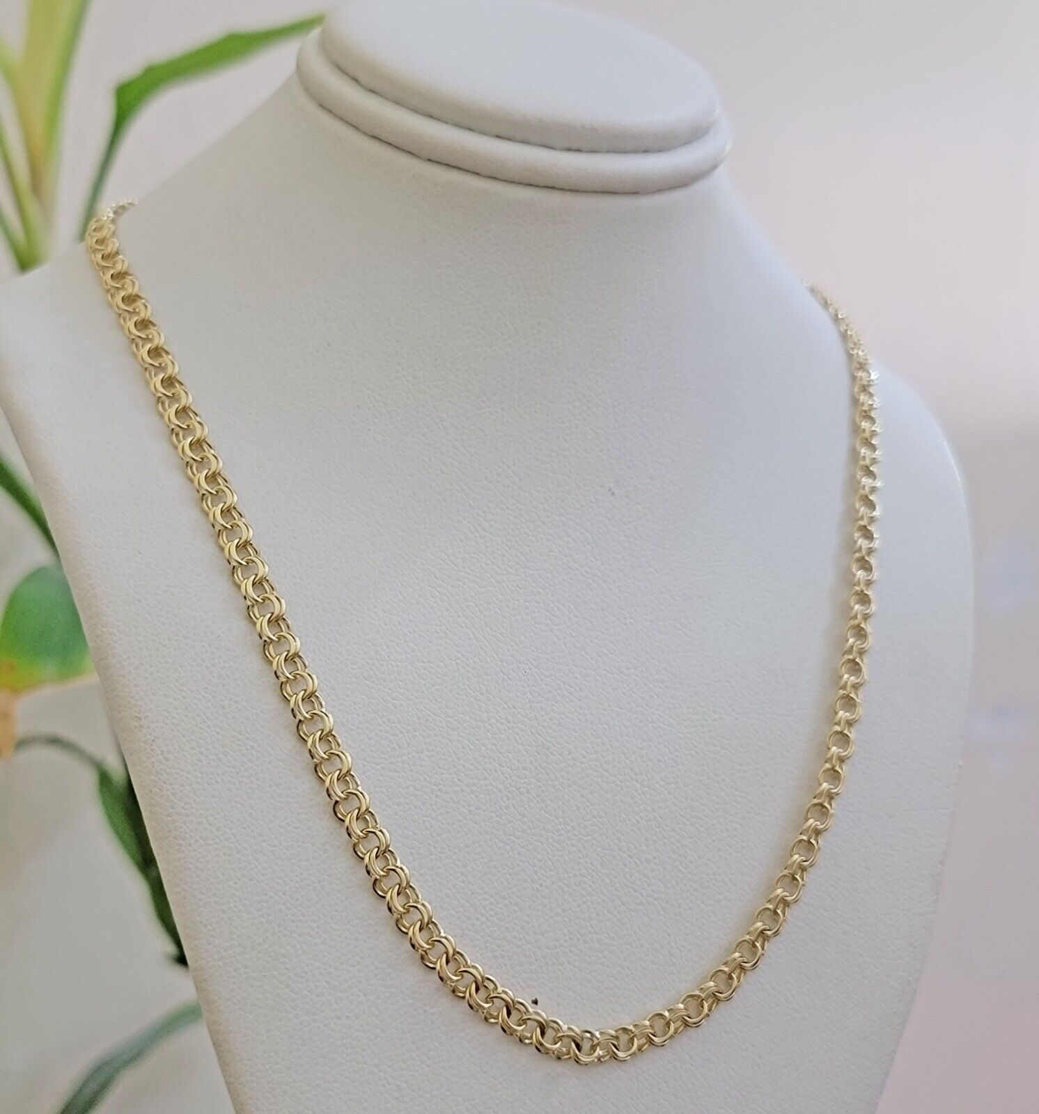 Real 10k Gold Kids Chino Chain Necklace 16 Inch 5mm SOLID 10KT Yellow Gold - GoldenlinQ