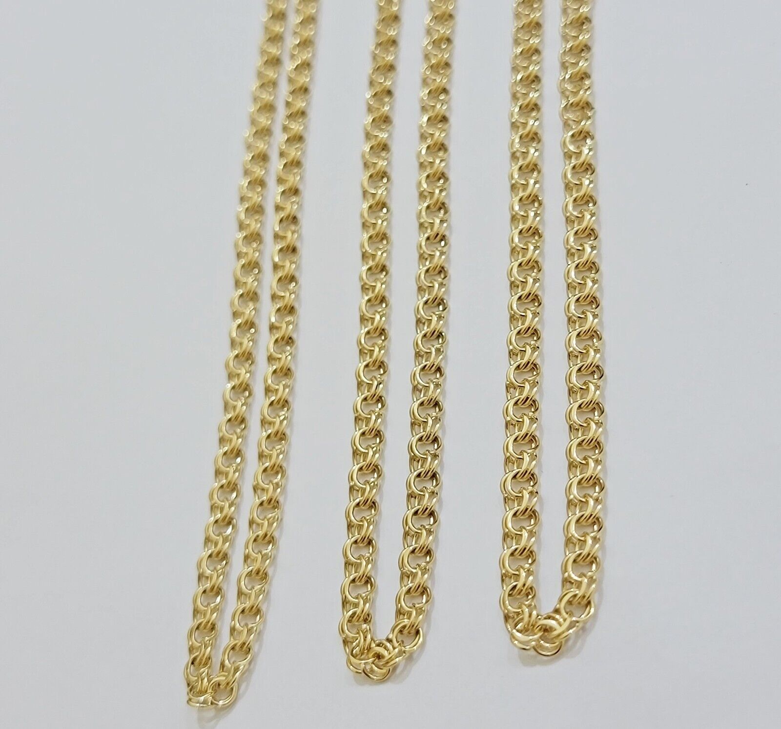 Real 10k Gold Kids Chino Chain Necklace 16 Inch 5mm SOLID 10KT Yellow Gold - GoldenlinQ