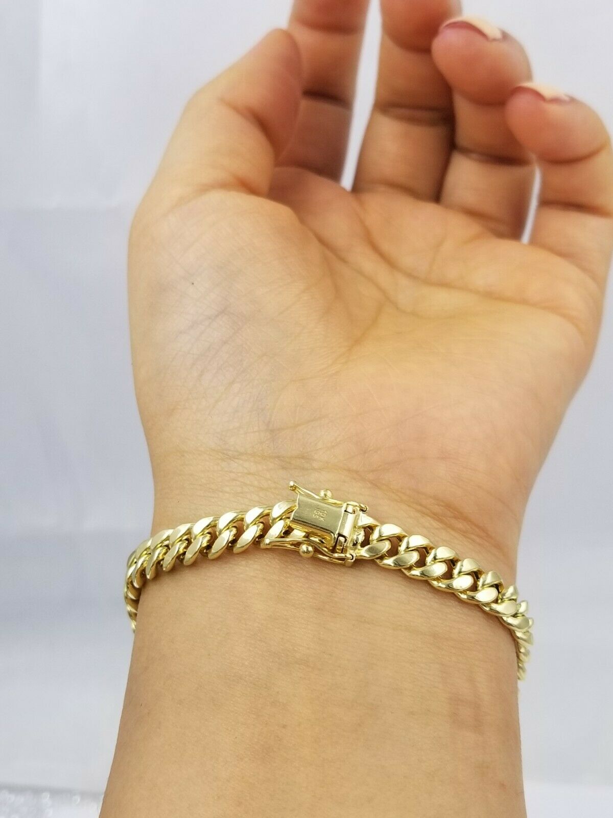 REAL 10k Gold Ladies Miami Cuban Bracelet 7.5" 6mm 10kt Yellow Gold Strong Link - GoldenlinQ