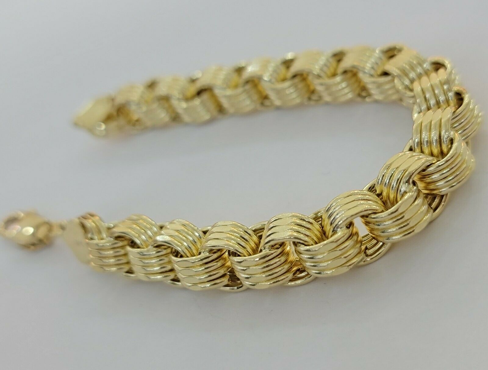 Real 10k Gold Mens Bracelet Byzantine Box 9" 9mm 10kt Yellow Gold Thick, Lobster - GoldenlinQ