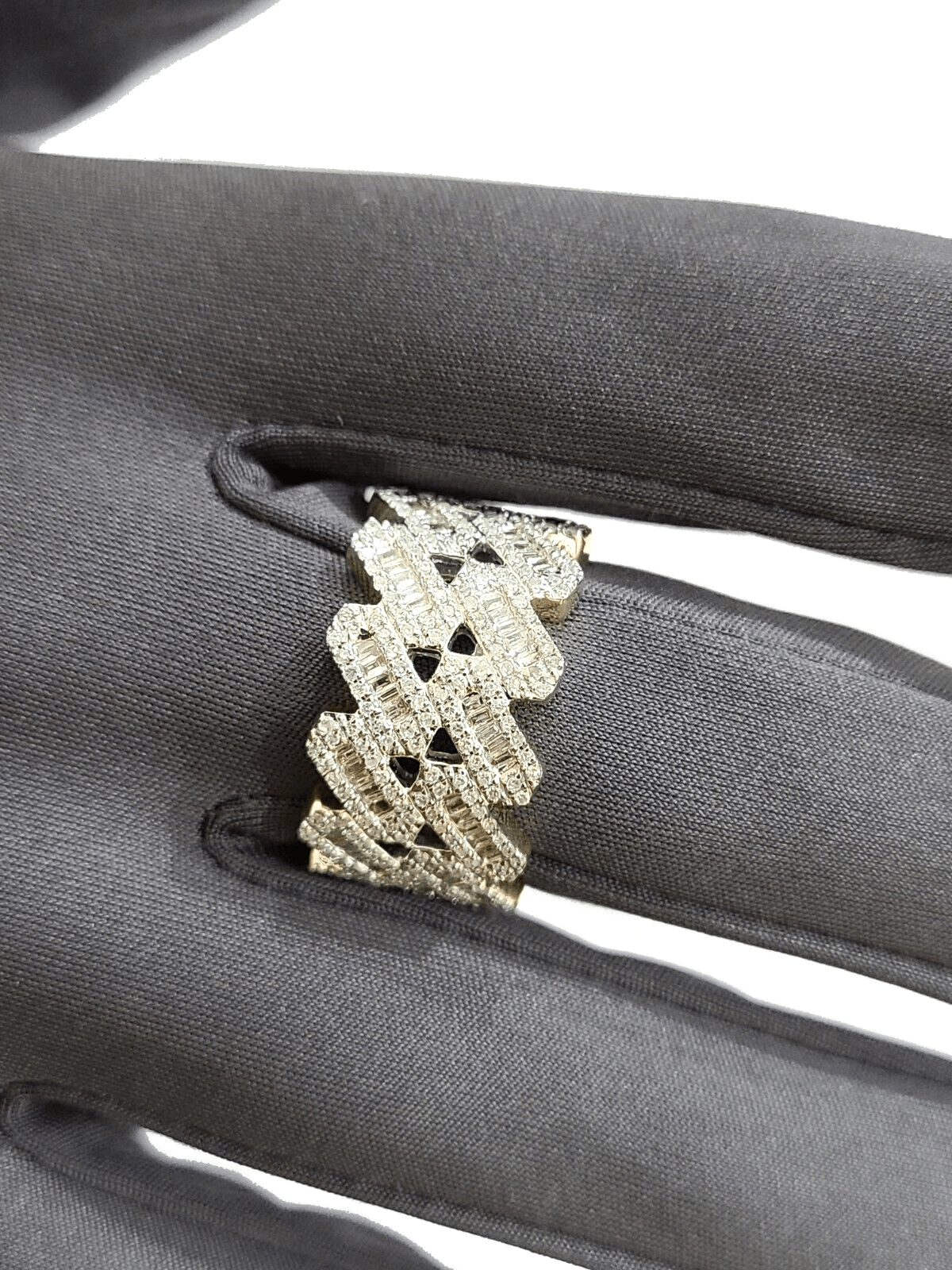 Real 10k Gold Men's Ring size 10 10kt Yellow Gold Wedding Band Diamond 1.10 CT - GoldenlinQ