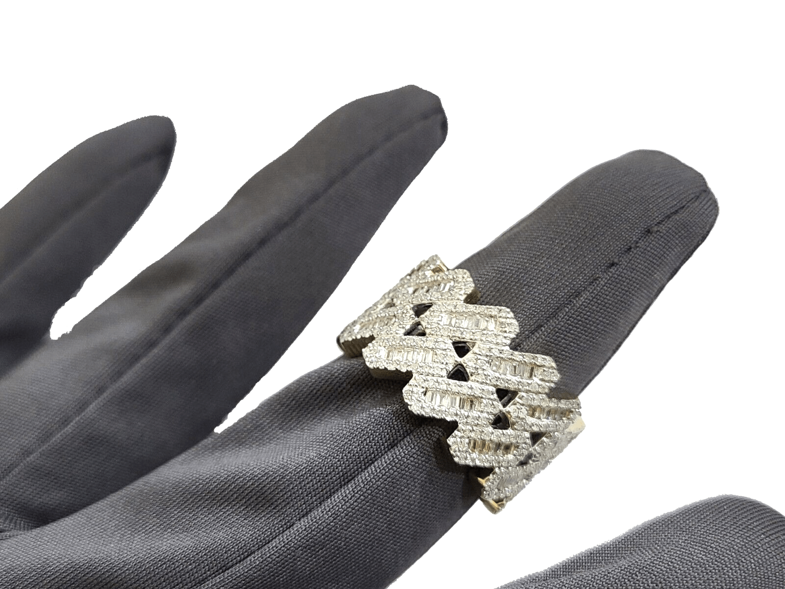 Real 10k Gold Men's Ring size 10 10kt Yellow Gold Wedding Band Diamond 1.10 CT - GoldenlinQ