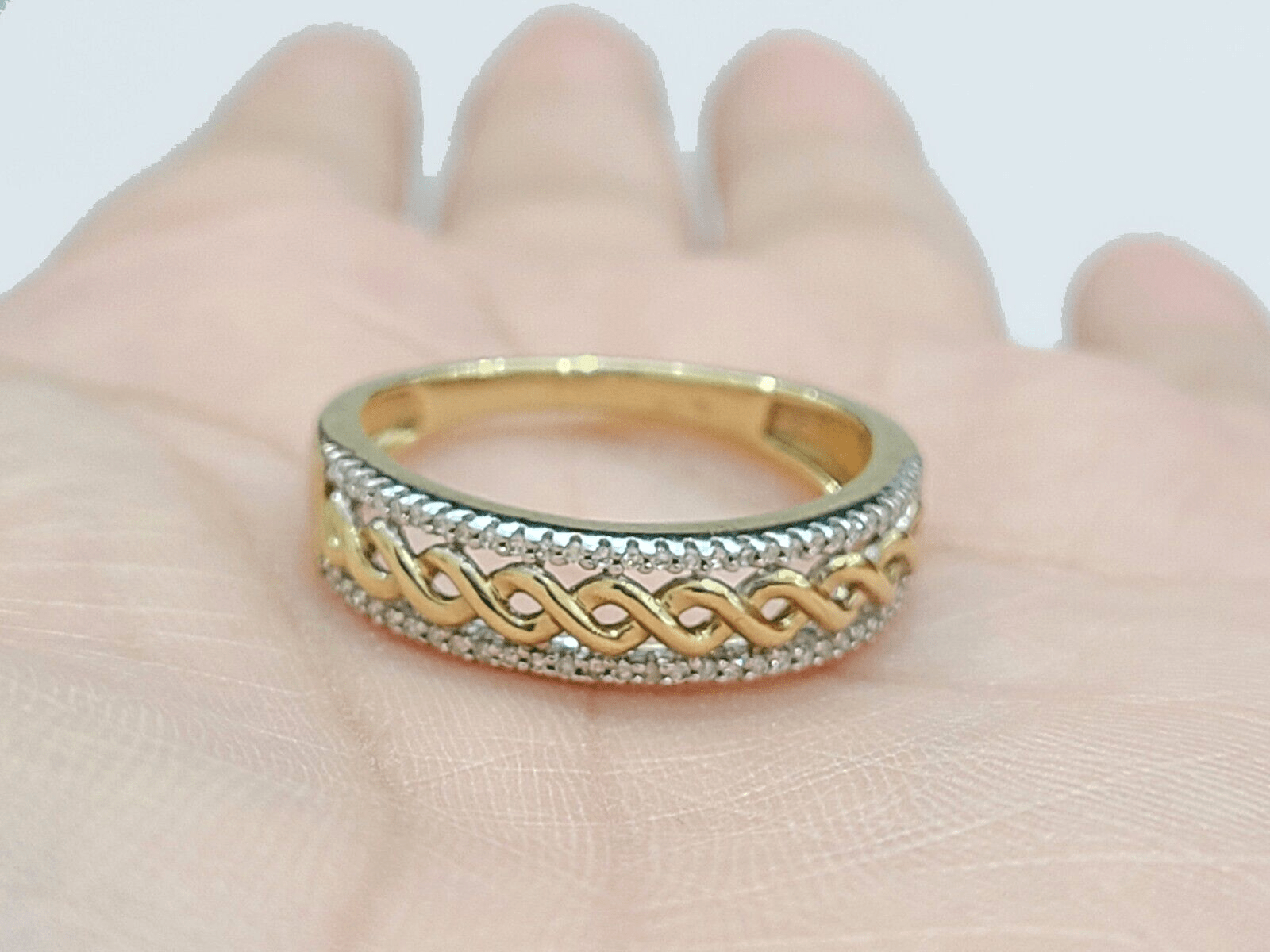 Real 10k Gold Men's Ring size 10.5 10kt Yellow gold, Wedding Band Diamond - GoldenlinQ