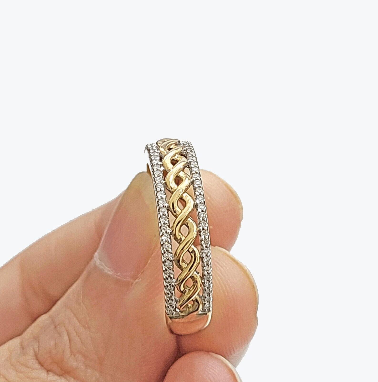 Real 10k Gold Men's Ring size 10.5 10kt Yellow gold, Wedding Band Diamond - GoldenlinQ