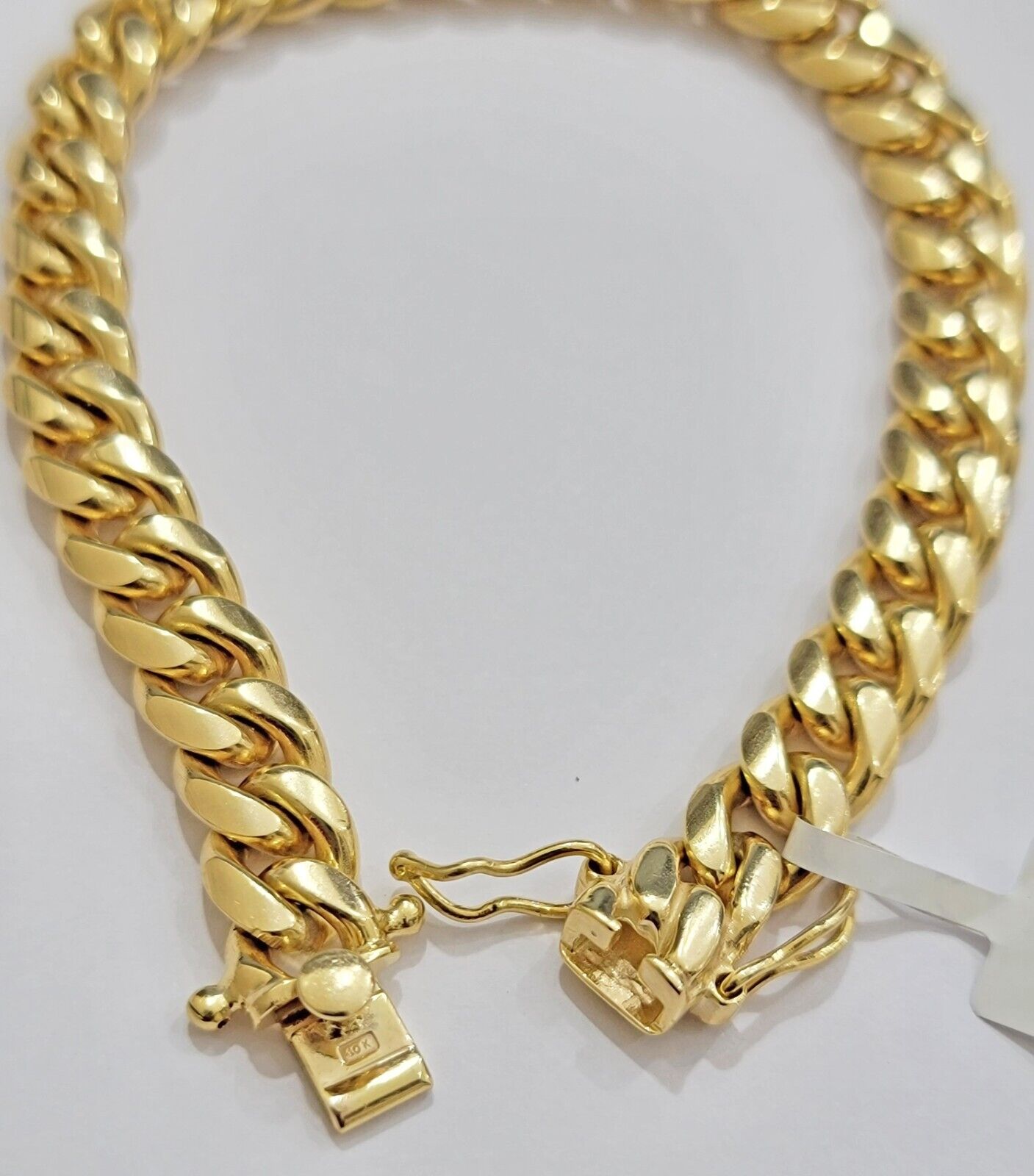 REAL 10k Gold Miami Cuban Bracelet 7.5" 8.5mm 10kt Yellow Gold Strong SOLID Link - GoldenlinQ