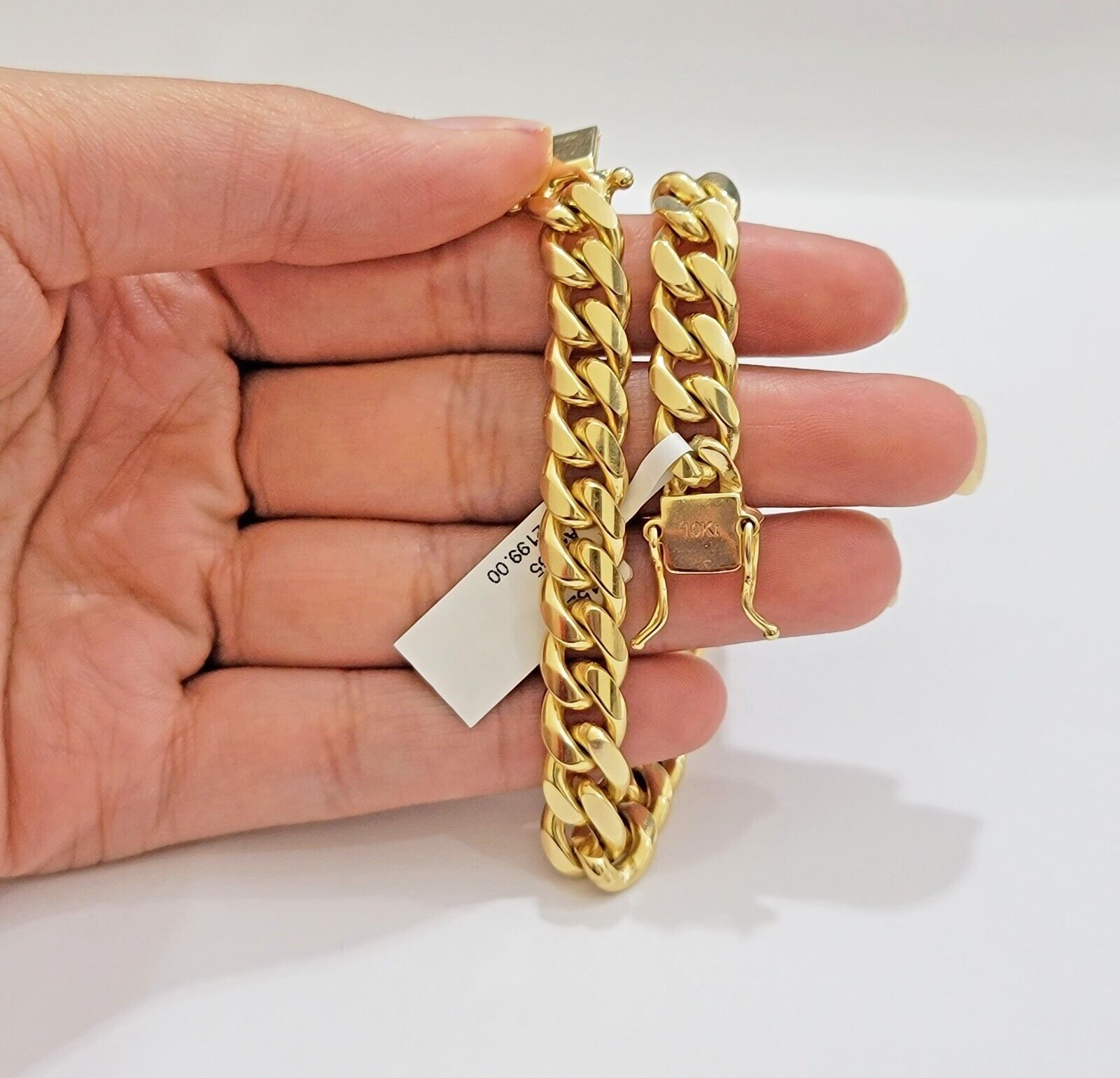 REAL 10k Gold Miami Cuban Bracelet 7.5" 8.5mm 10kt Yellow Gold Strong SOLID Link - GoldenlinQ