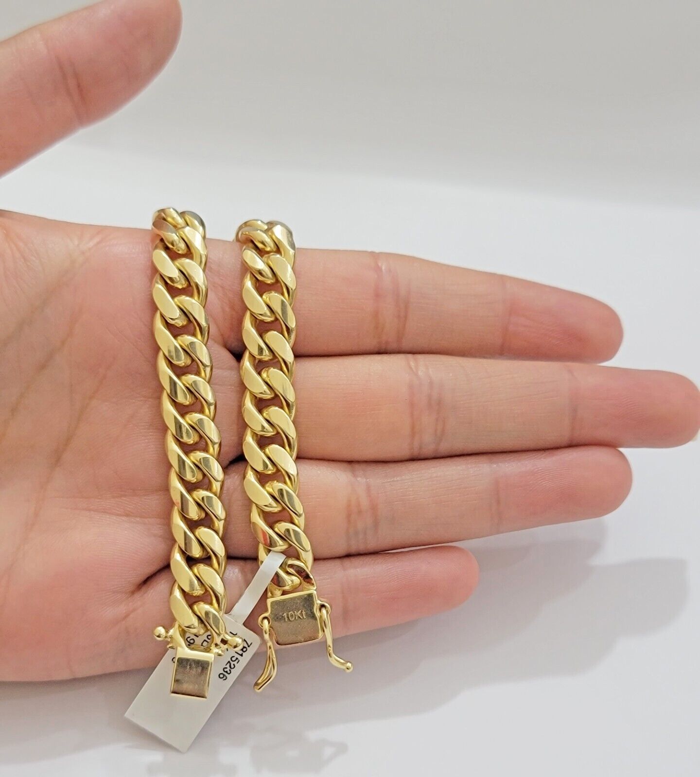 REAL 10k Gold Miami Cuban Bracelet 8" 8mm 10 kt Yellow Gold Strong SOLID Links - GoldenlinQ