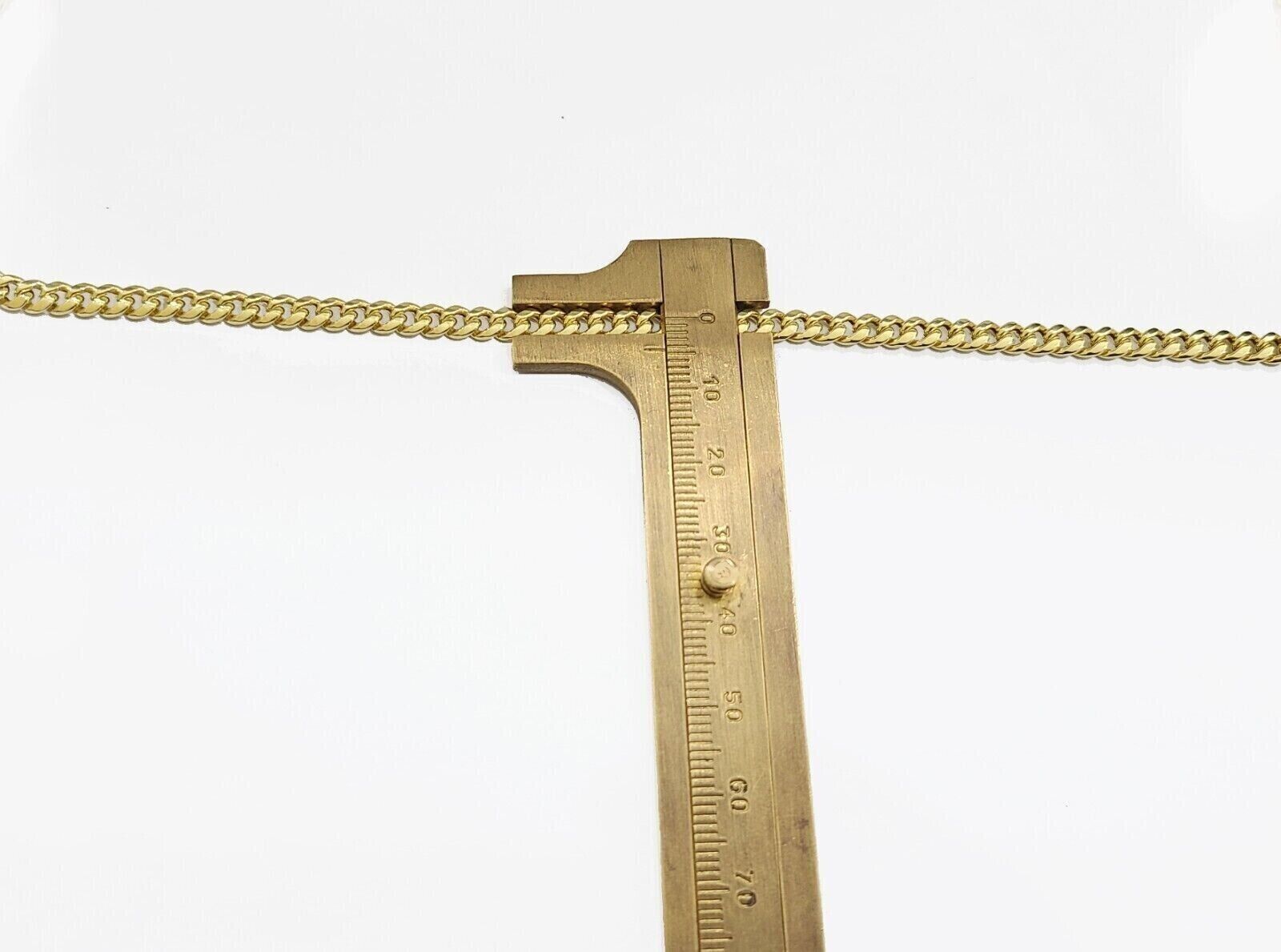 Real 10k Gold Miami Cuban Chain 5mm 24" Inch Necklace Cross Pendant 10kt Charm - GoldenlinQ