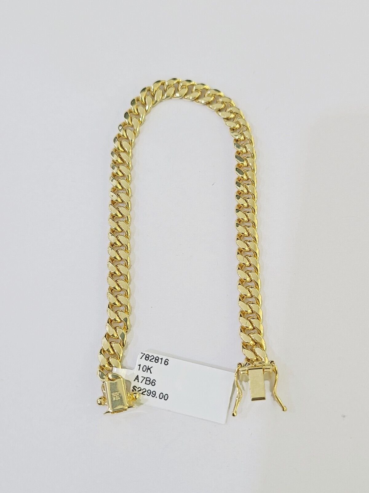 Real 10k Gold Miami Cuban link Bracelet 6mm 7" 7.5" 8" 8.5" 9" 10kt Yellow Gold - GoldenlinQ