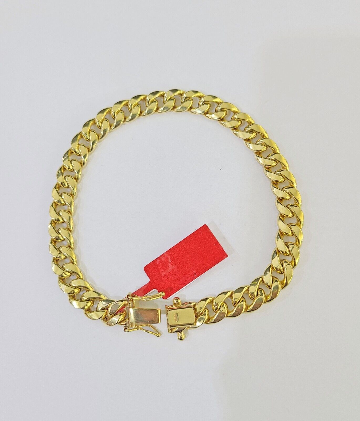 Real 10k Gold Miami Cuban link Bracelet 8mm 8" 9" REAL 10kt Yellow Gold - GoldenlinQ