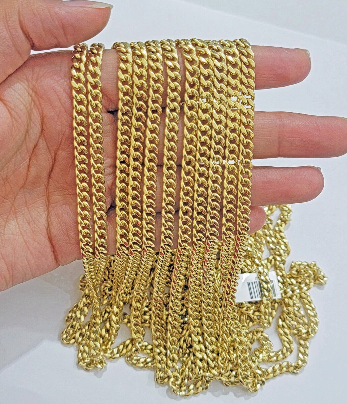 Real 10k Gold Miami Cuban Link chain Necklace 5mm 16" - 28" 10kt Yellow Men Women - GoldenlinQ