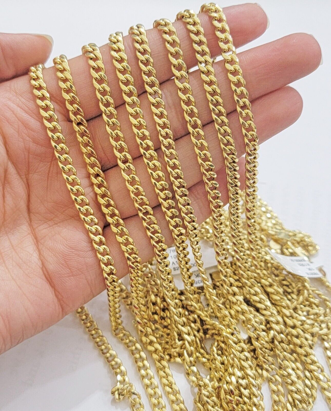 Real 10k Gold Miami Cuban Link chain Necklace 5mm 16" - 28" 10kt Yellow Men Women - GoldenlinQ