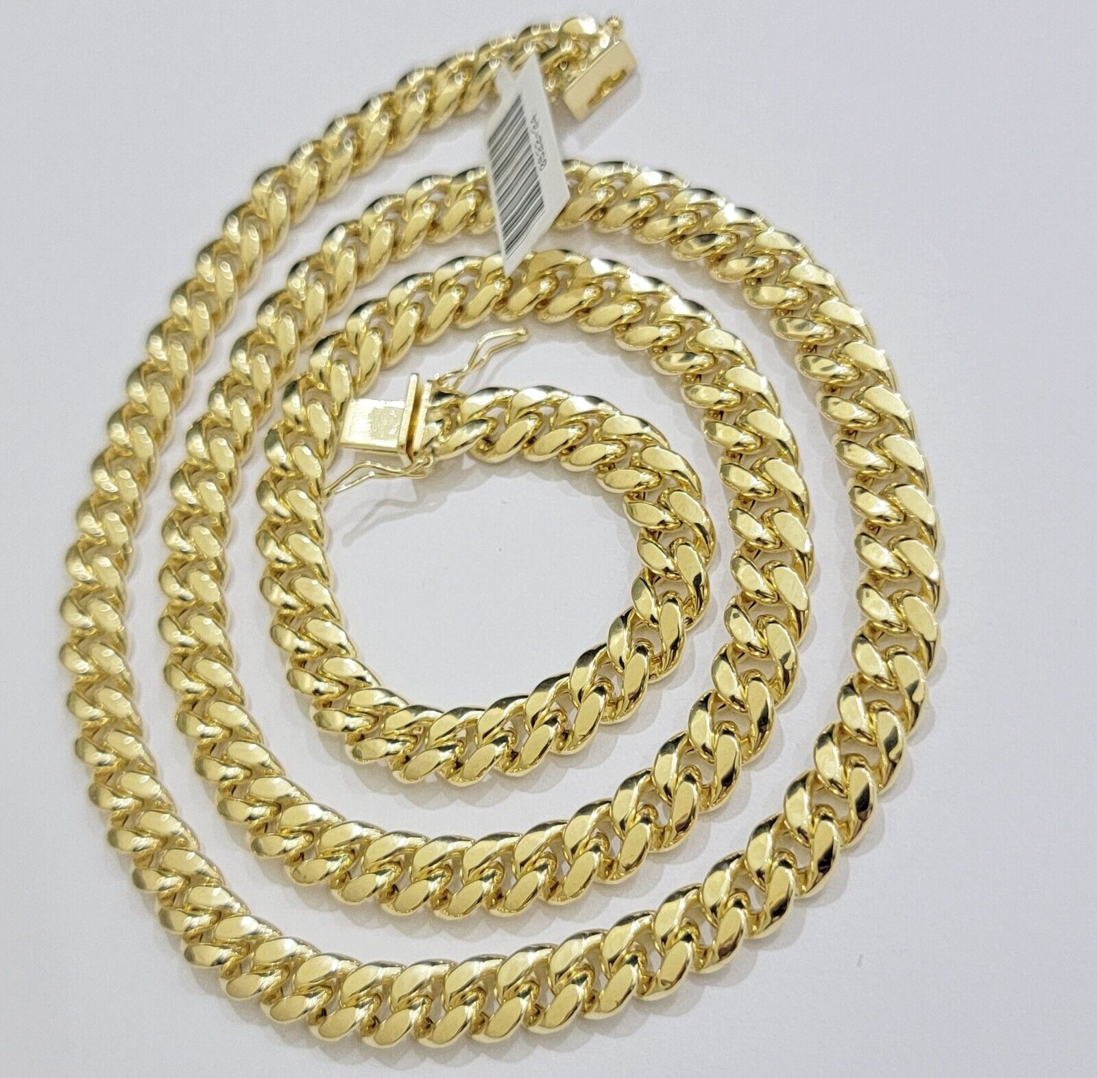 Real 10k Gold Necklace 20 Inch Chain Miami Cuban Link Men's 10KT STRONG LINKS - GoldenlinQ