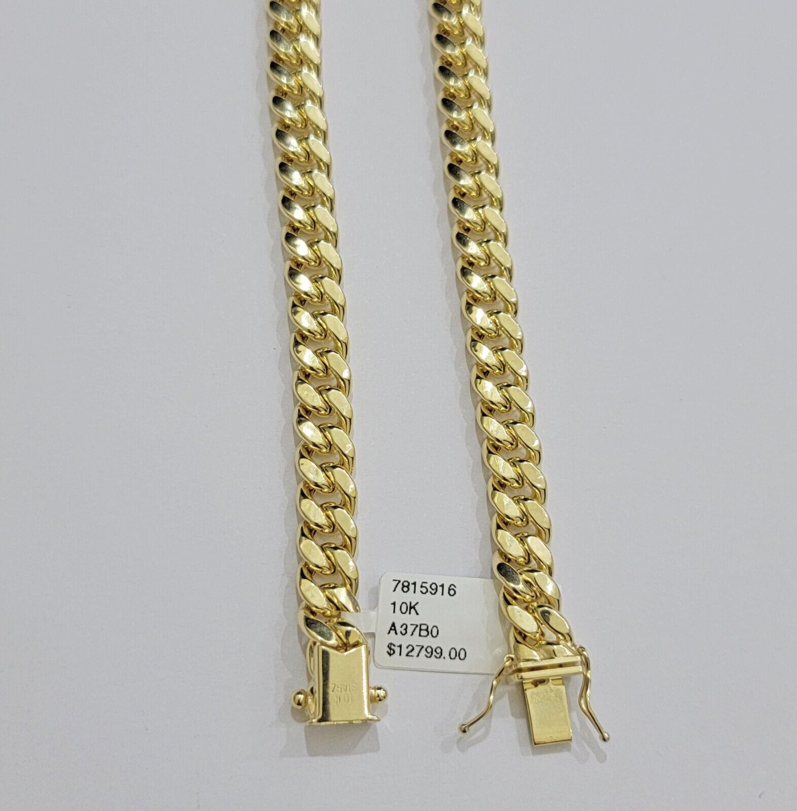 Real 10k Gold Necklace 8mm Miami Cuban Link Chain 26 Inch Men's 10KT STRONG LINK - GoldenlinQ