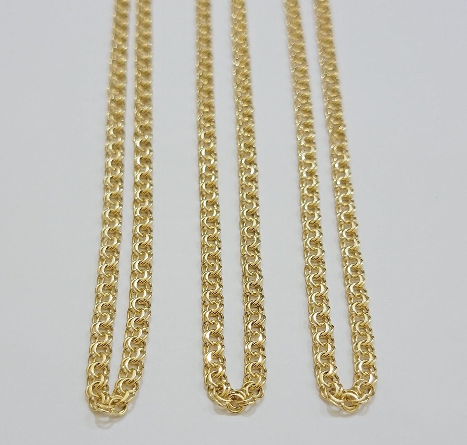 Real 10k Gold Necklace Chain Chino Link 5mm SOLID 16 - 24 Inch Men Women Kids - GoldenlinQ