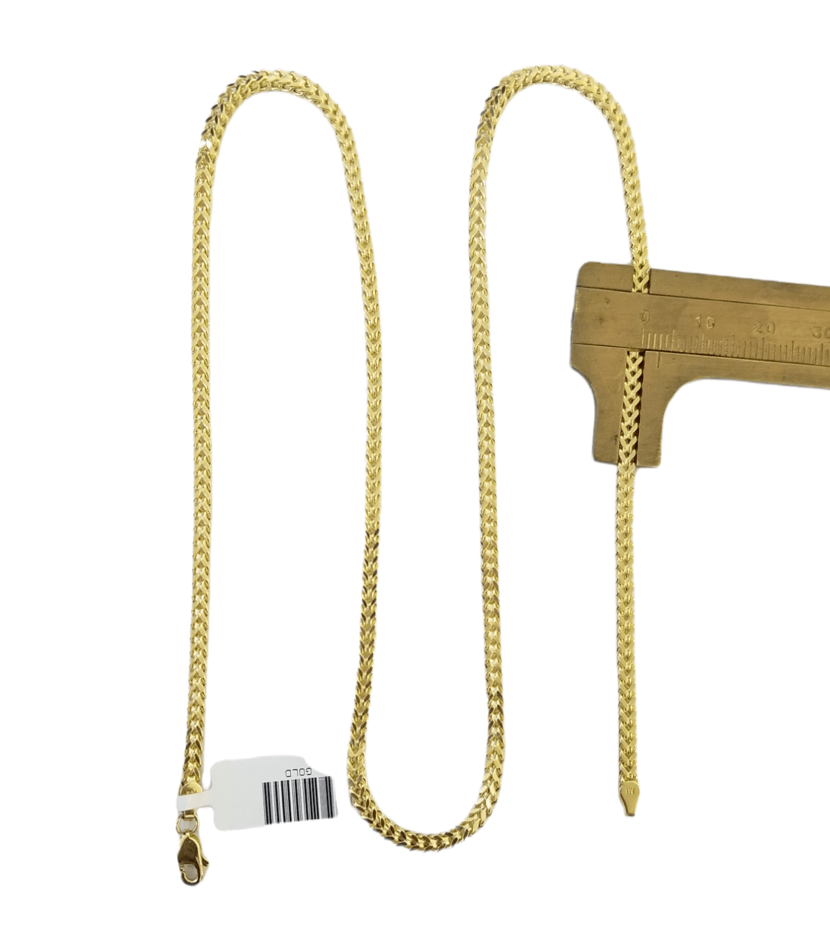 Real 10k Gold Praying Hand Cross Pendent Charm 3mm Franco Chain 18" - 28" Inch - GoldenlinQ