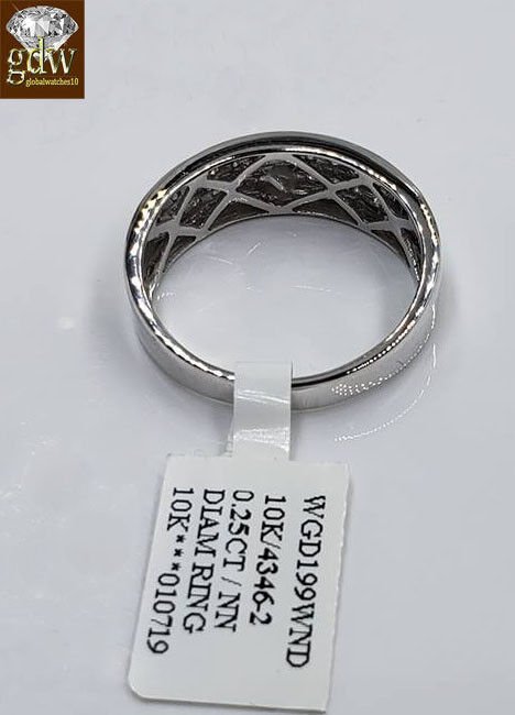 REAL 10k Gold REAL Diamond Wedding Anniversary Engagement Men Band Ring SIZE 11 - GoldenlinQ